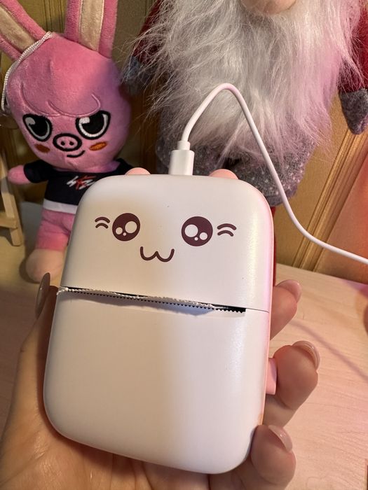 Міні-принтер мега набір mini printer рожевий, бірюзовий