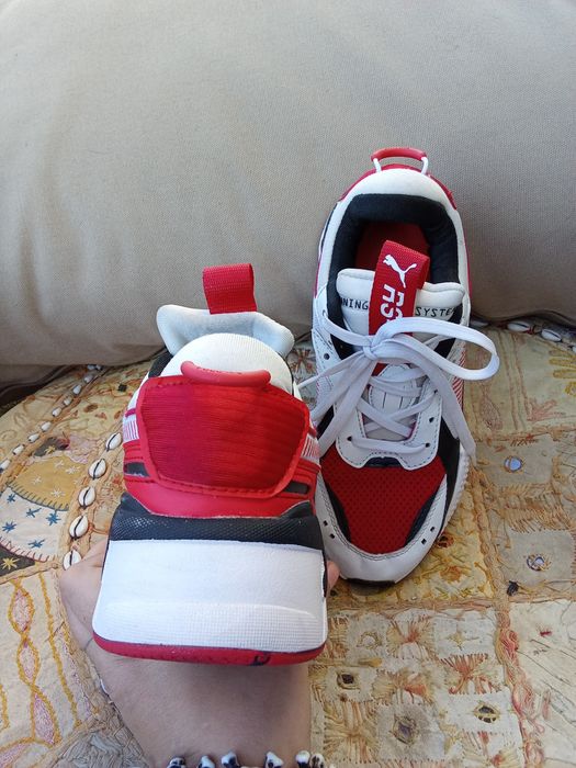 Ténis sapatilhas Puma Roxas basket desporto