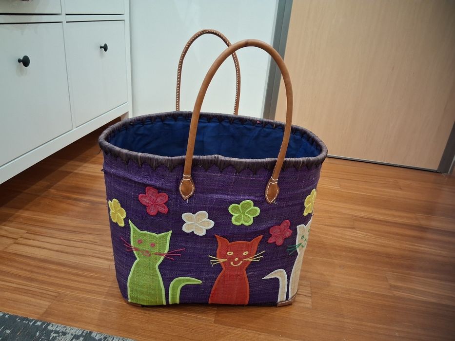 Saco de praia em palha