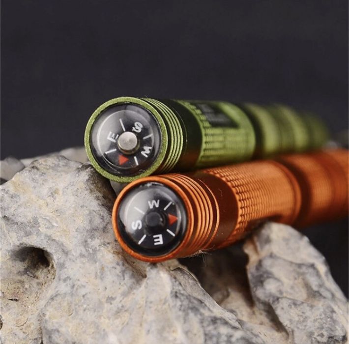 Haste de sobrevivência, Fire Starter e bússola!