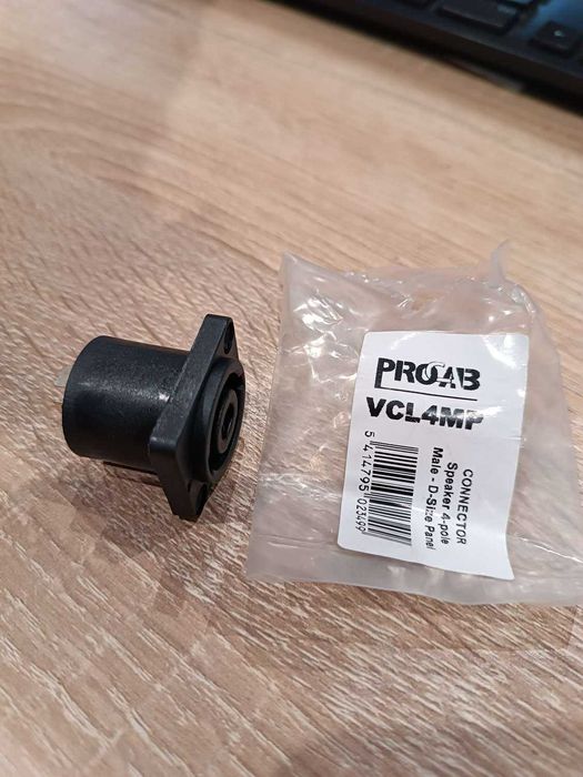 PROCAB VCL4MP Złącze SPEAKON żeńskie 4 Pin gniazdo na panel
