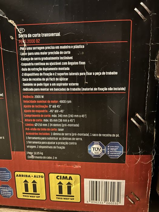 Serra de corte transversal / telescópica Parkside