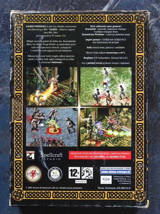 Gra PC: SACRED 1  Podziemia (dodatek) wydanie PL