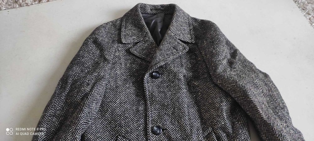 CALEDON TWEED Płaszcz Vintage Ireland  Premium M/L