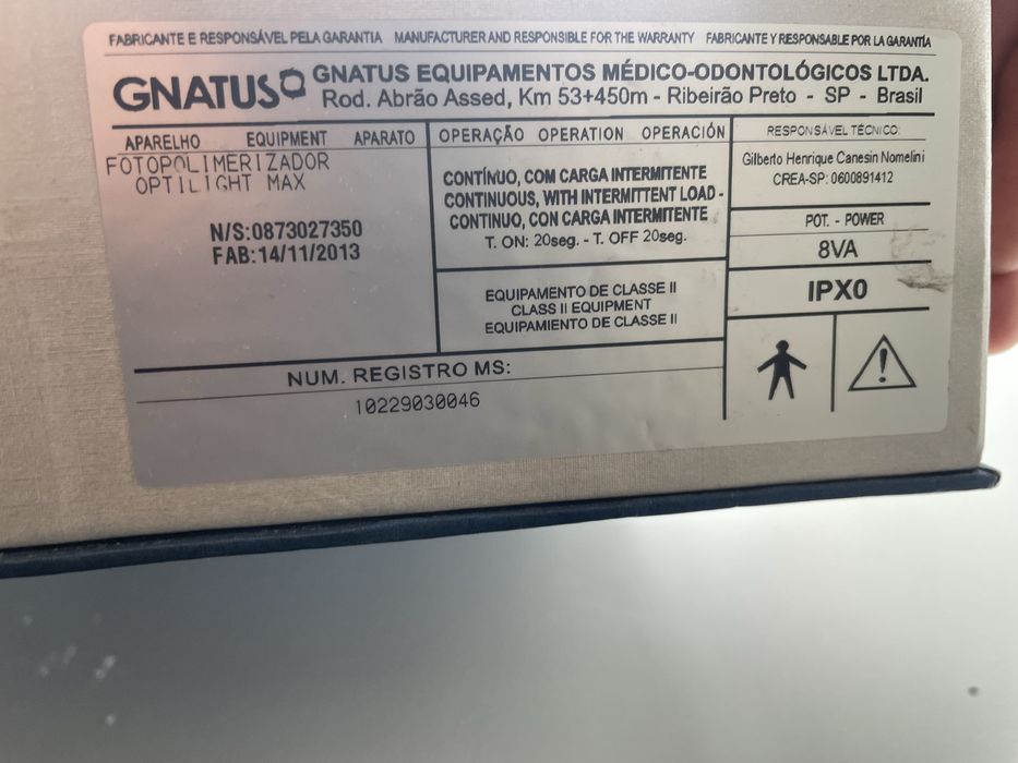 Fotopolimerizador Gnatus Optilight Max