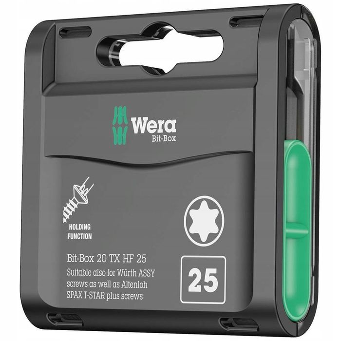 Zestaw Bit-box 20 Tx Hf, Tx 25mm 20 Sztuk Wera