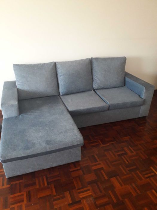 Sofa com chaise long pouco uso