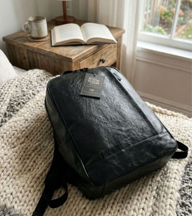 Plecak Podróżny z Eko Skóry Miejski Ryanair Wizzair Torba Bagaż