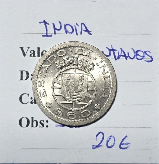 60 centavos 1958 Índia