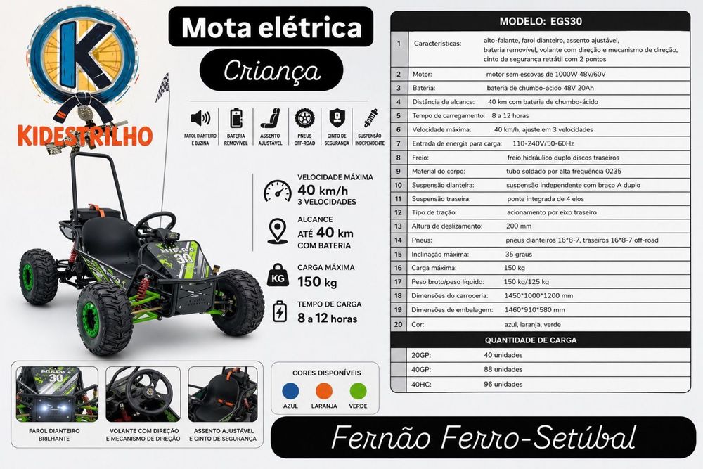 Kart criança KE1000W