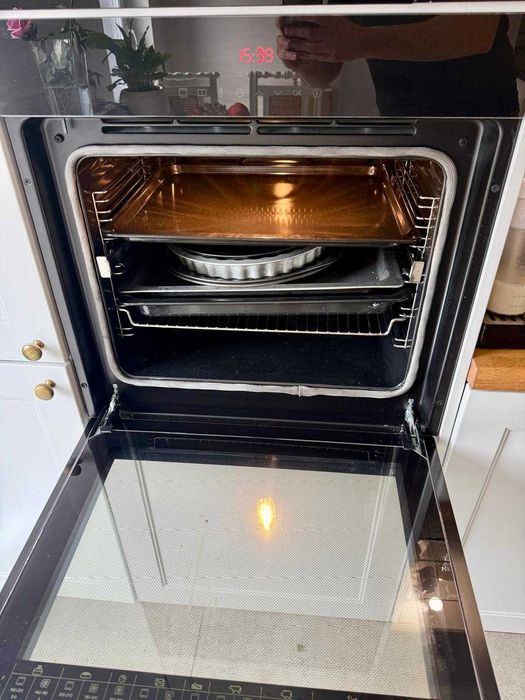 Nowoczesny piekarnik + kuchenka mikrofalowa AMICA do zabudowy, grill