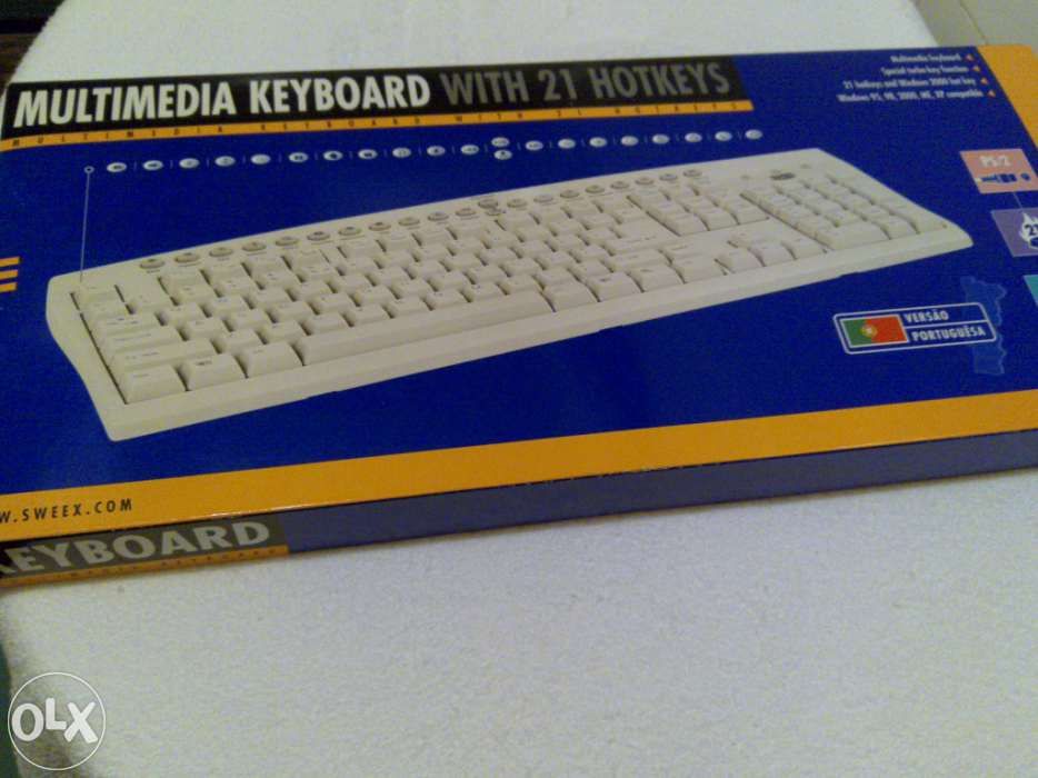 teclado (multimedia keyboard with 21 hotkeys) como novo