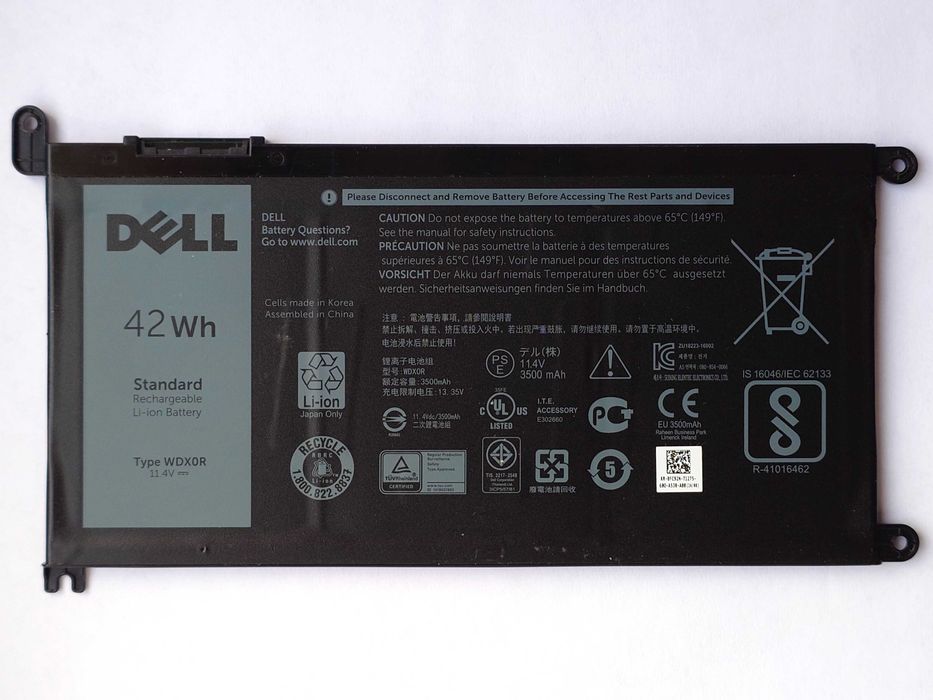 Oryginalna bateria Dell WDX0R