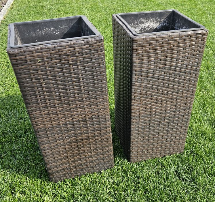 2 szt Doniczka  z technorattanu 60cm