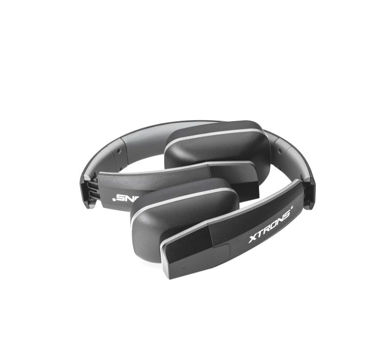 AURICULAR SEM FIO DOBRÁVEL INFRAVERMELHO XTRONS 2 CANAIS EM PRETO