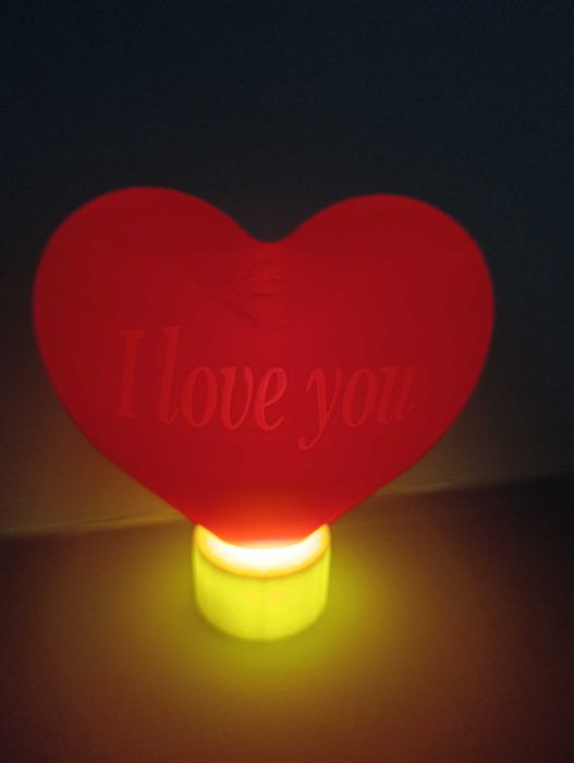 Lampka 3D Serce I Love You Prezent Walentynki Rocznica HIT