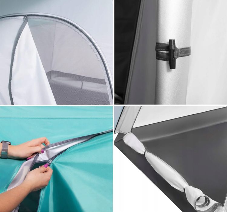 Namiot 3 Osobowy Przedsionek Wodoodporny Duży Turystyczny Kempingowy