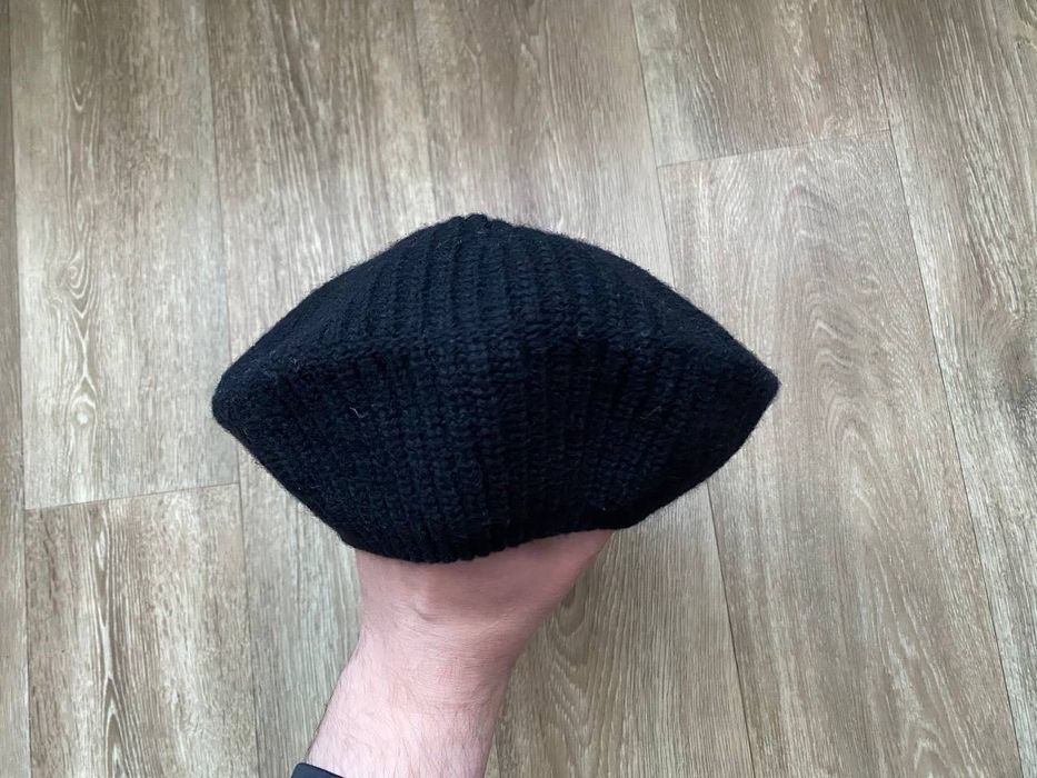 Оригінальний Берет Ganni Women’s Wool Rib Knit Beret Black Italy