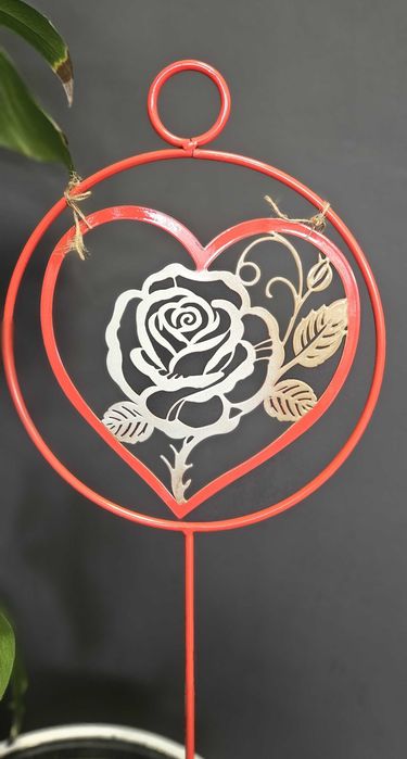 Dekoracja, ozdoba Walentynki, serce, Róża, Dzień Kobiet 65x25 cm