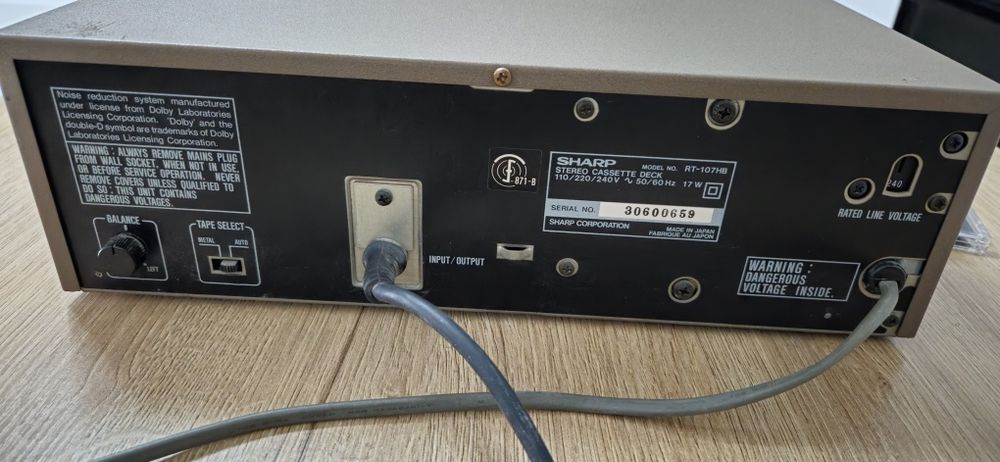 Magnetofon Sharp Rt-107 , 1983 rok