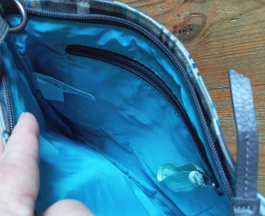 Dakine Lola 2l, damska torba przez ramię, crossbody, krata niebiesko-szara