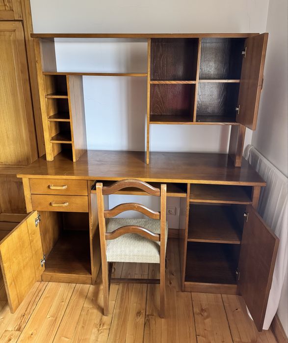 Secretaria em madeira pinho mel