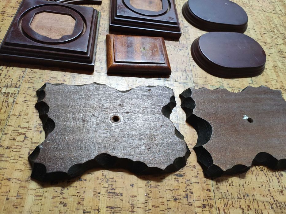 9 placas de madeira para dioramas de modelismo