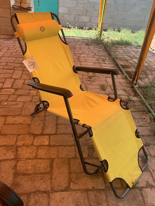 Розкладний пляжний шезлонг 2 шт