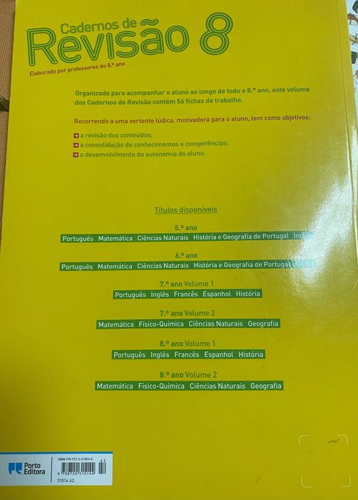livros de revisões 8º ano- todas as disciplinas - NOVOS