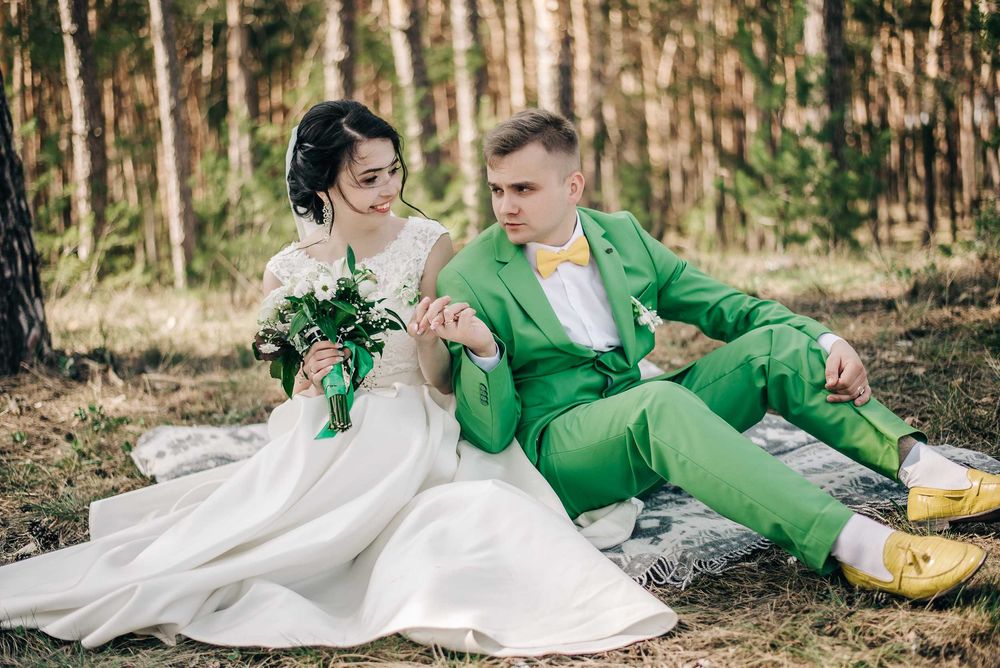 Свадебное платье цвета айвори