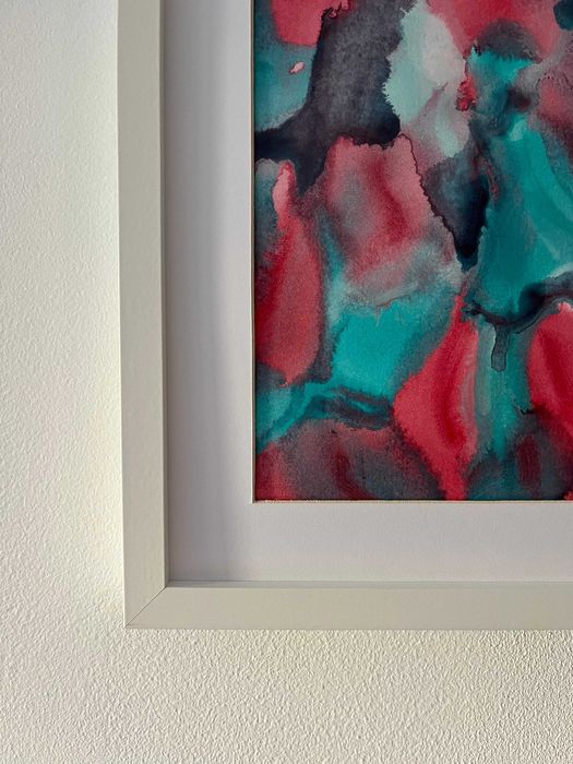 Pintura abstrata em acrílico