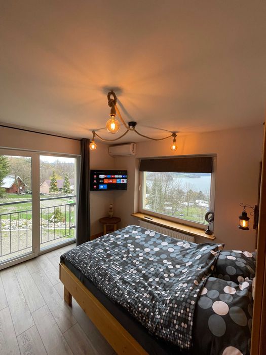 apartament nad jeziorem, sauna, jacuzzi, basen, weekend, widok, cisza