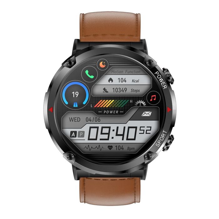 smartwatch gravity gt21-4 + czarny pasek silikonowy