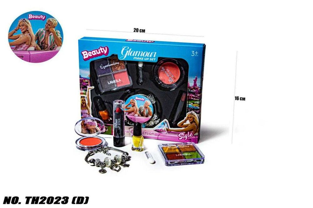 Детский набор косметики  Barbie + браслет Пандора. 4 вида