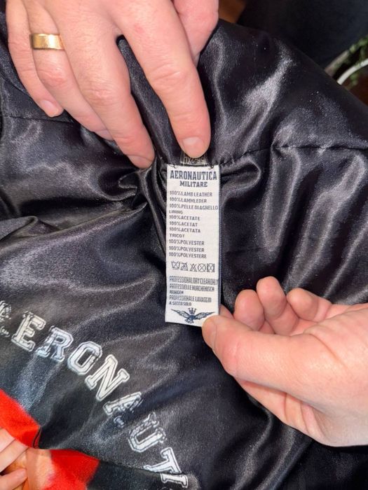 Бомбер  пілот Aeronautica Militare  з натуральноі шкіри з підкладкою