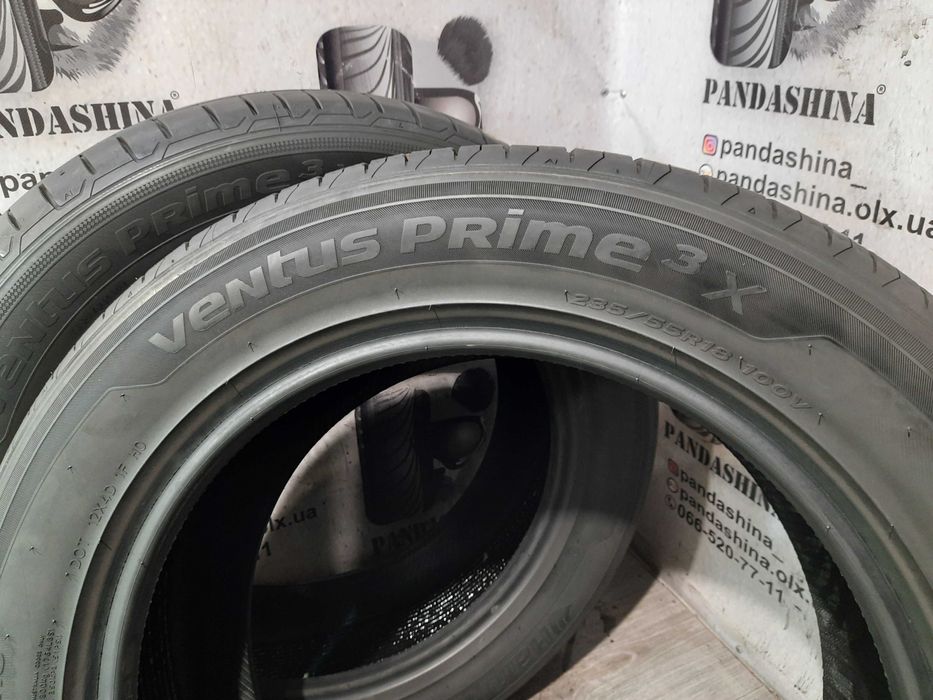 Шини 7мм 235/55 R18 HANKOOK VentusPrime 3X б/у літо склад