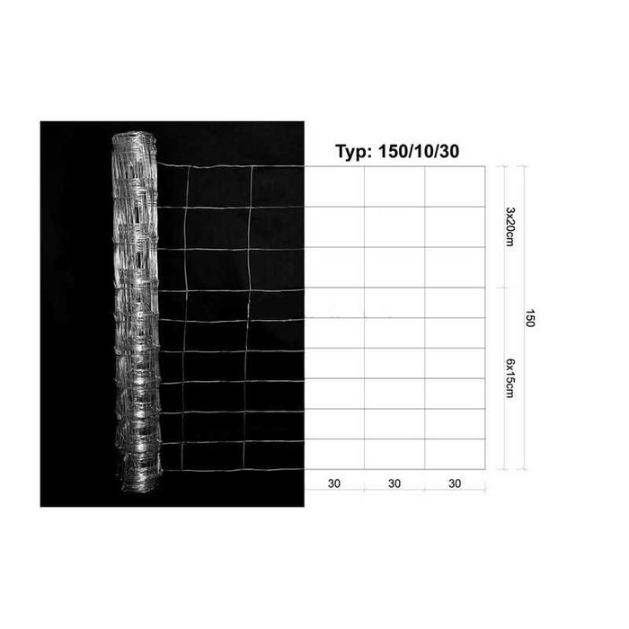 Siatka leśna/budowlana - 150/10/30 L 50mb