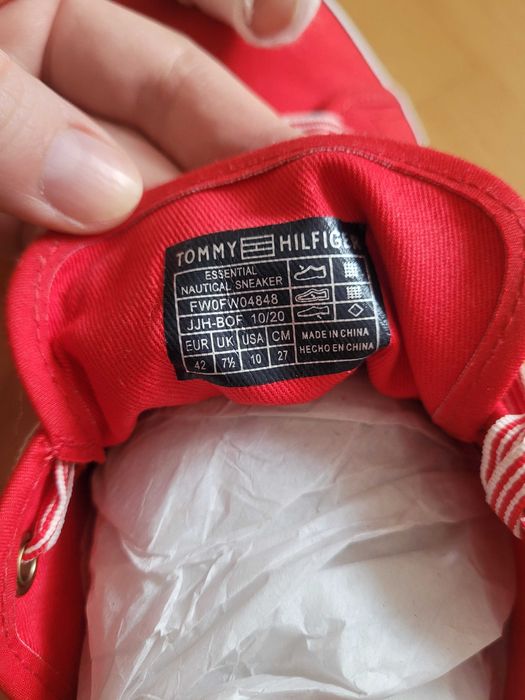 Tommy Hilfiger trampki czerwone marine style roz. 42