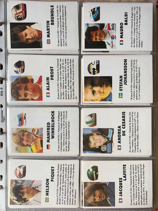 Calendários Antigos - Fórmula 1 (preço unitário)