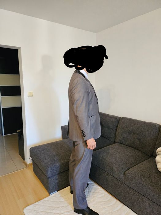 Garnitur męski szary