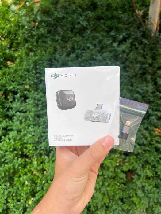 Мікрофонна радіосистема для фотокамери, для смартфона DJI Mic Mini 1TX + 1RX + перехідник на litingh