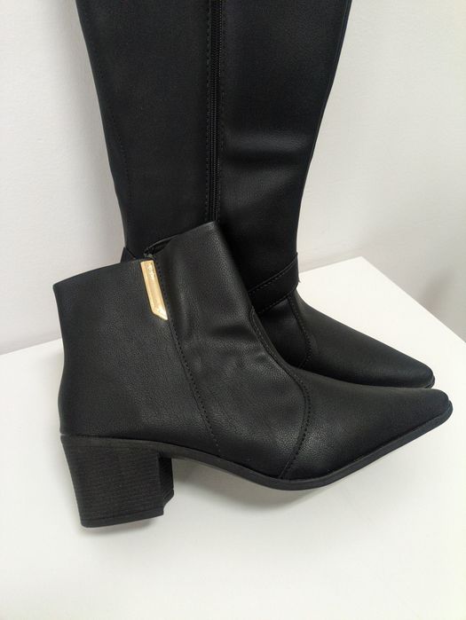 Botas pretas 2 em 1