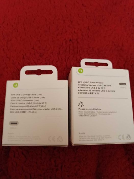 Nowa Oryginalna Ładowarka Apple 20W USB-C + Kabel USB-C 1m 60W