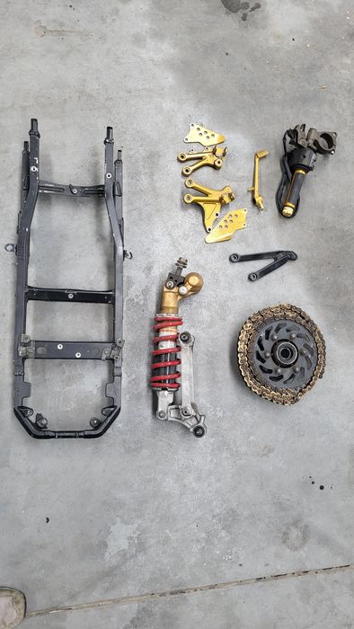 Kawasaki zx10 04-05 set stelaz amortyzator naped kierownica dzwignia