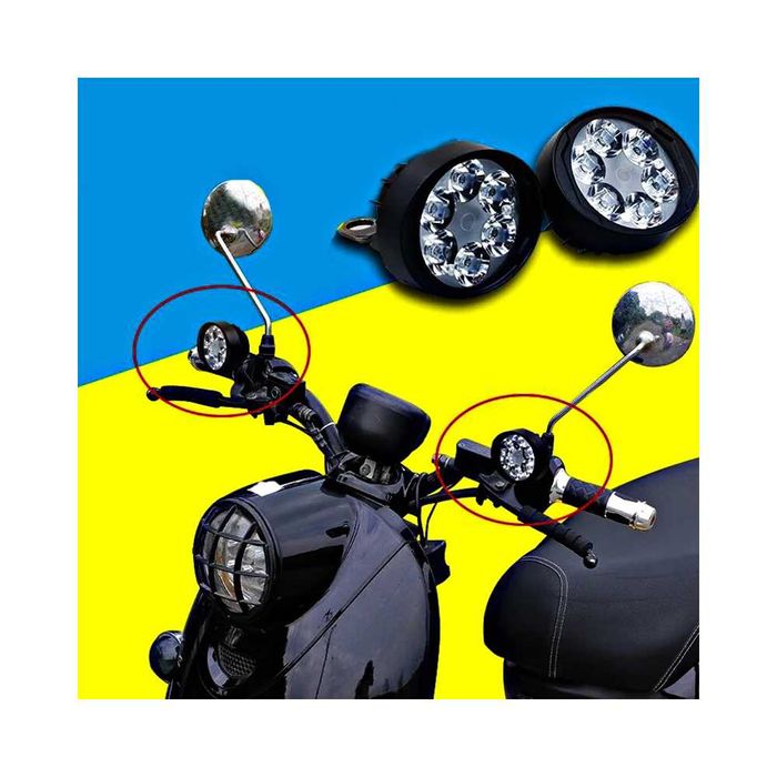 Faróis Auxiliares LED - 6 LEDs 600LM Impermeáveis