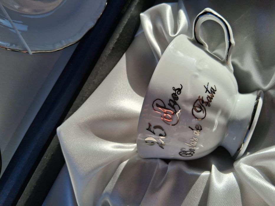 Chávenas bodas de prata