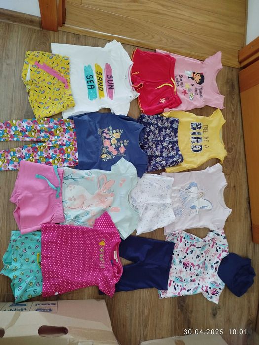 Paczka letnich ubrań dla dziewczynki r 92