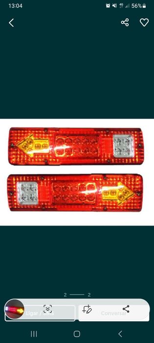 Faróis  de reboque em led.