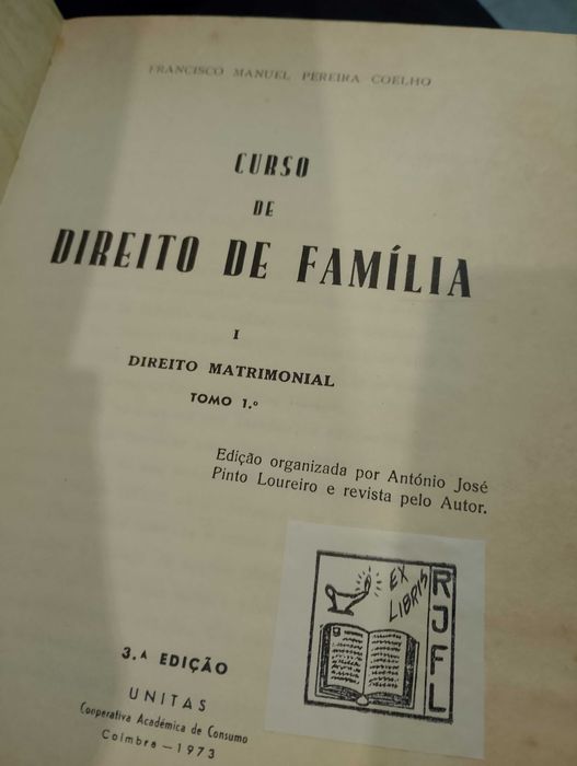 Curso de Direito de Família (Tomo 1º e 2º)- Francisco Manuel P. Coelho