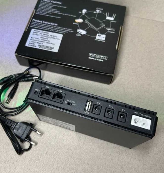 безперебойник  DC UPS 5V/9V/12V для роутера та ONU (з акумулятором)